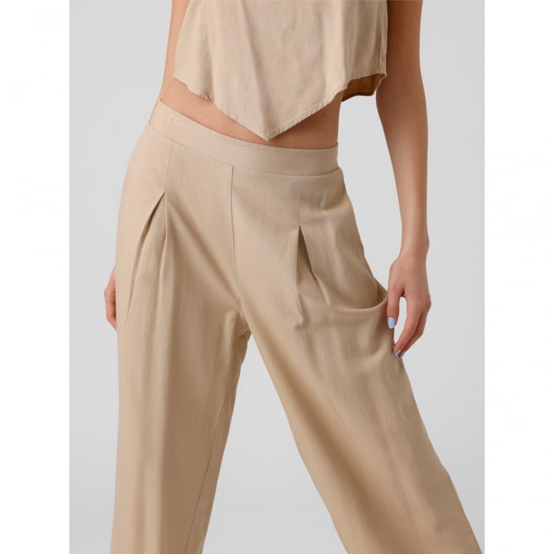 Παντελόνα με λινό VERO MODA 10282493