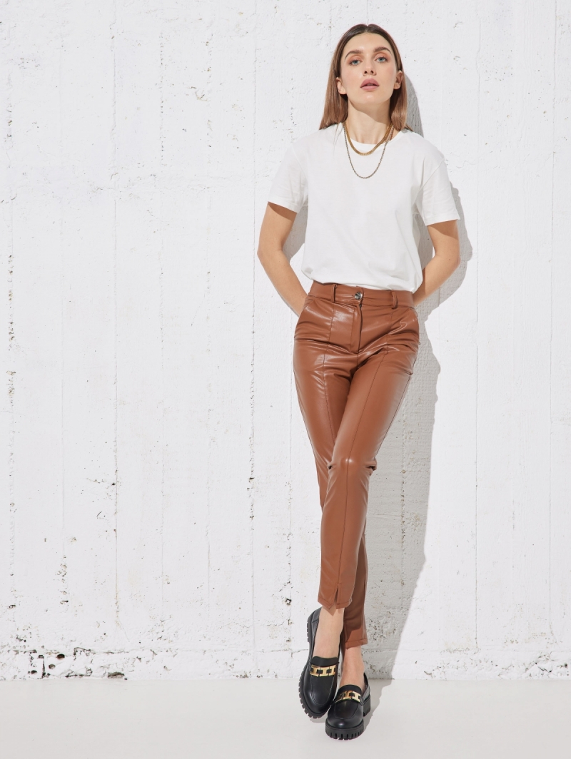 Παντελόνι skinny δερματίνη