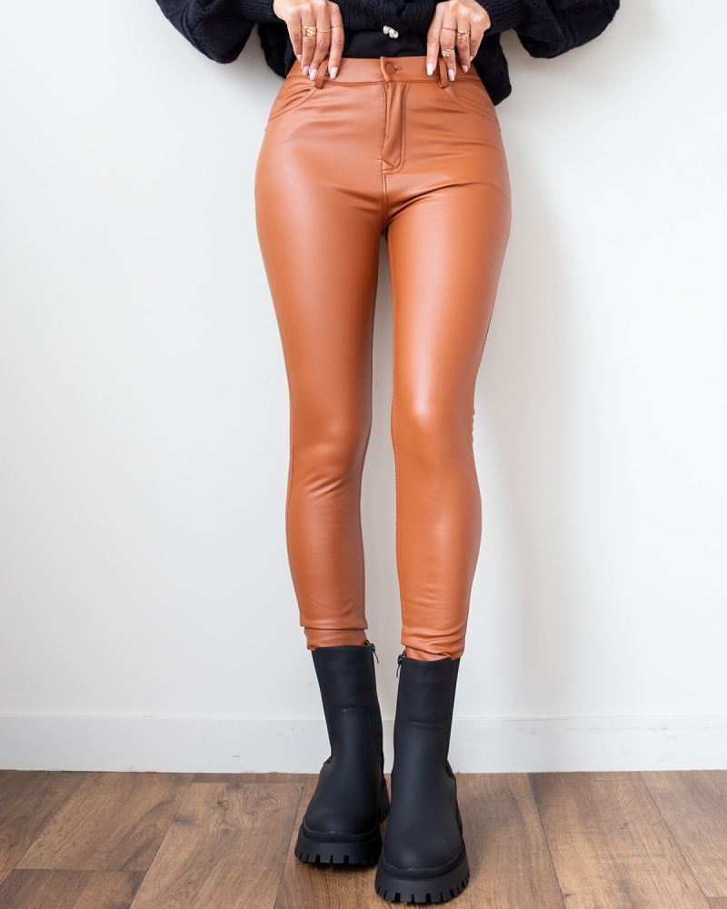 Παντελόνι skinny δερματίνη