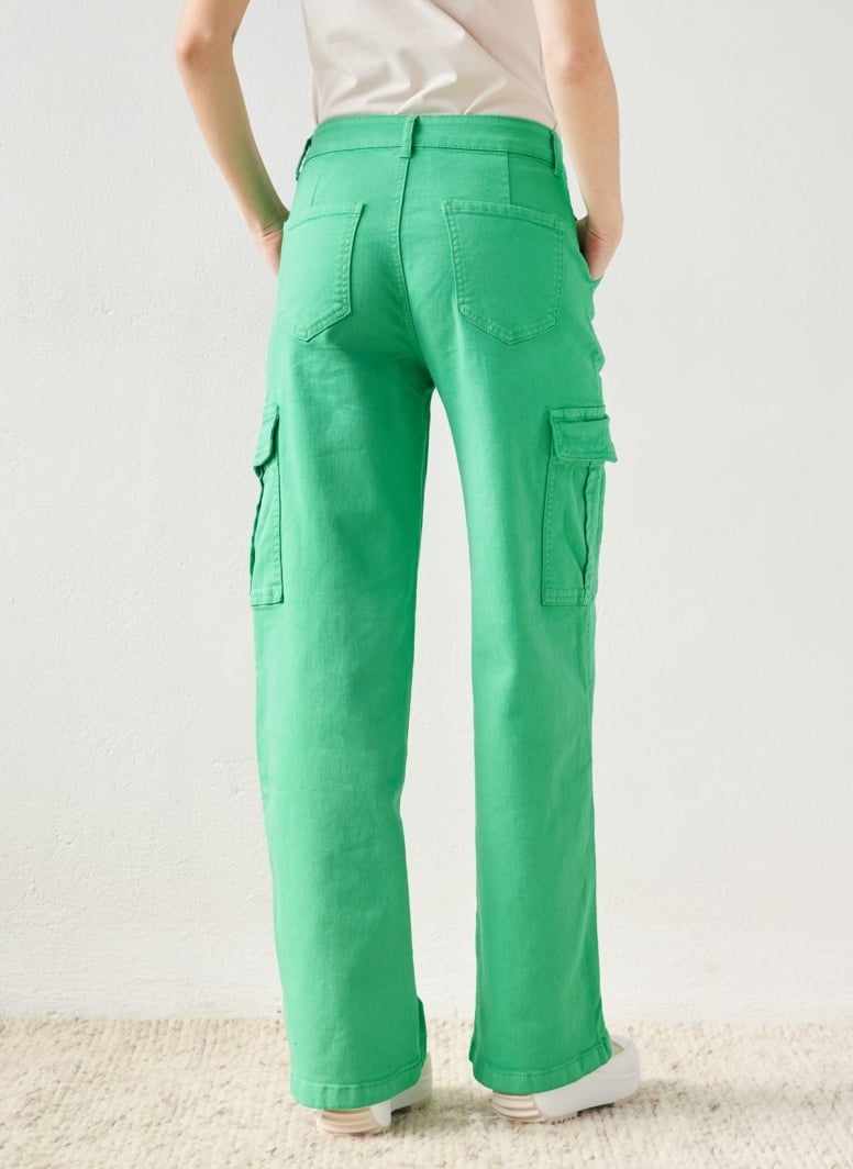 Παντελόνι τζιν cargo wide leg