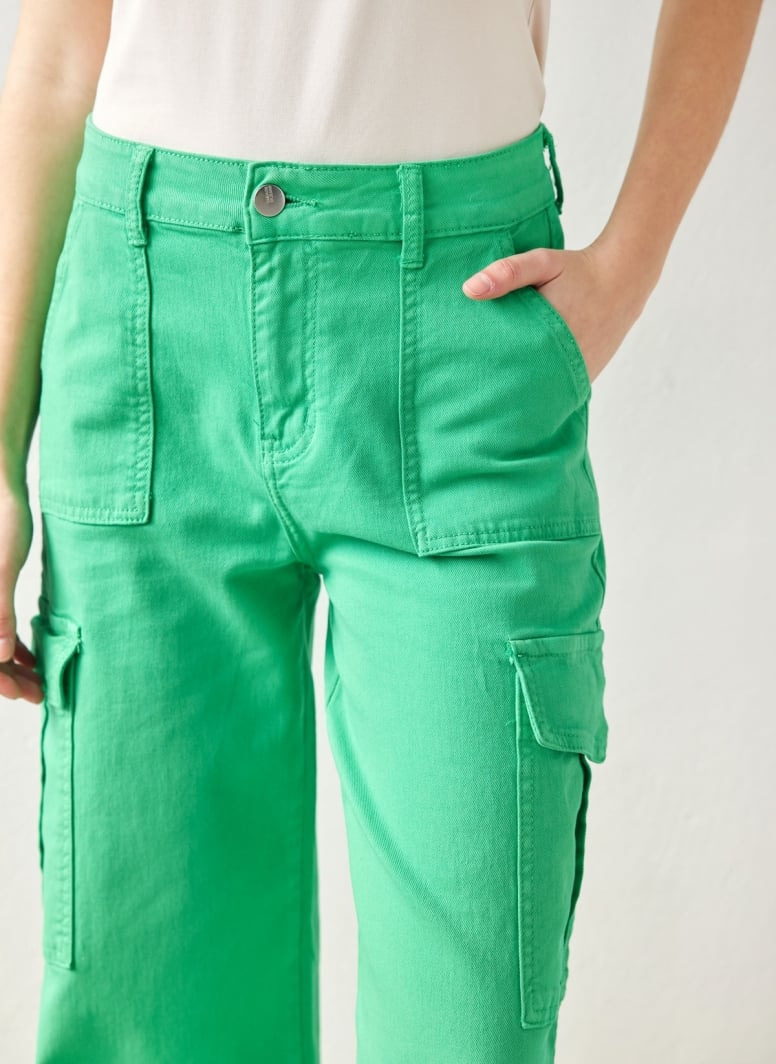 Παντελόνι τζιν cargo wide leg