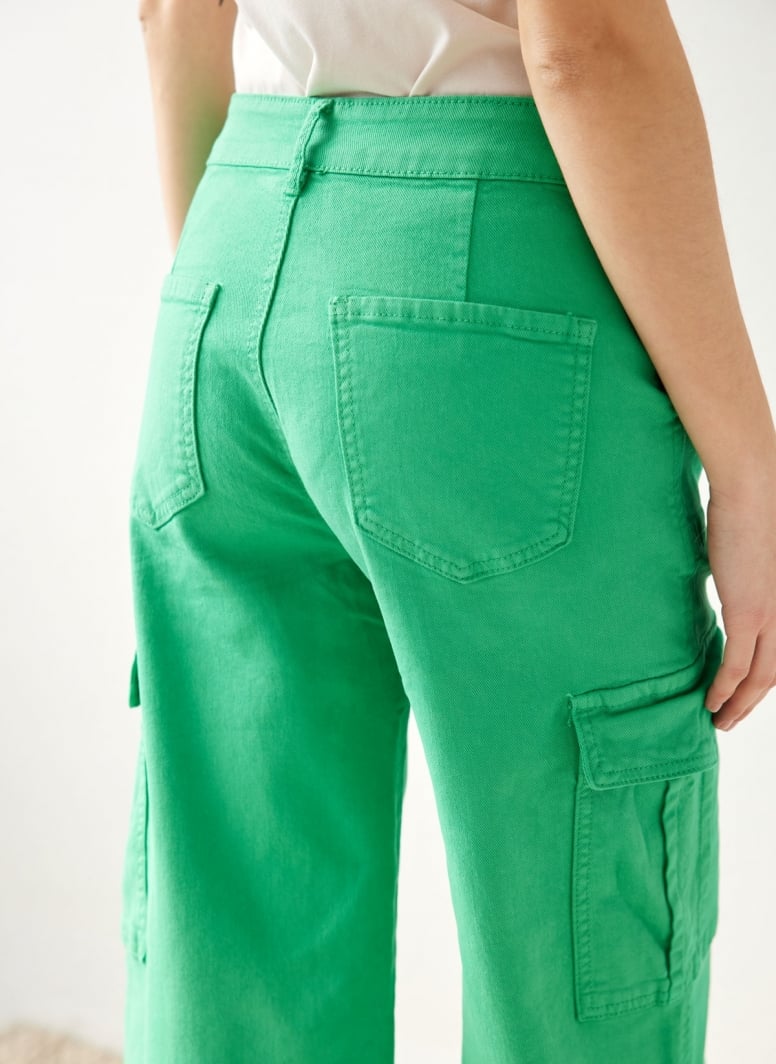 Παντελόνι τζιν cargo wide leg