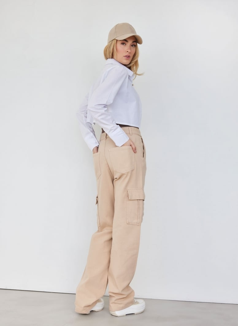 Παντελόνι τζιν cargo wide leg