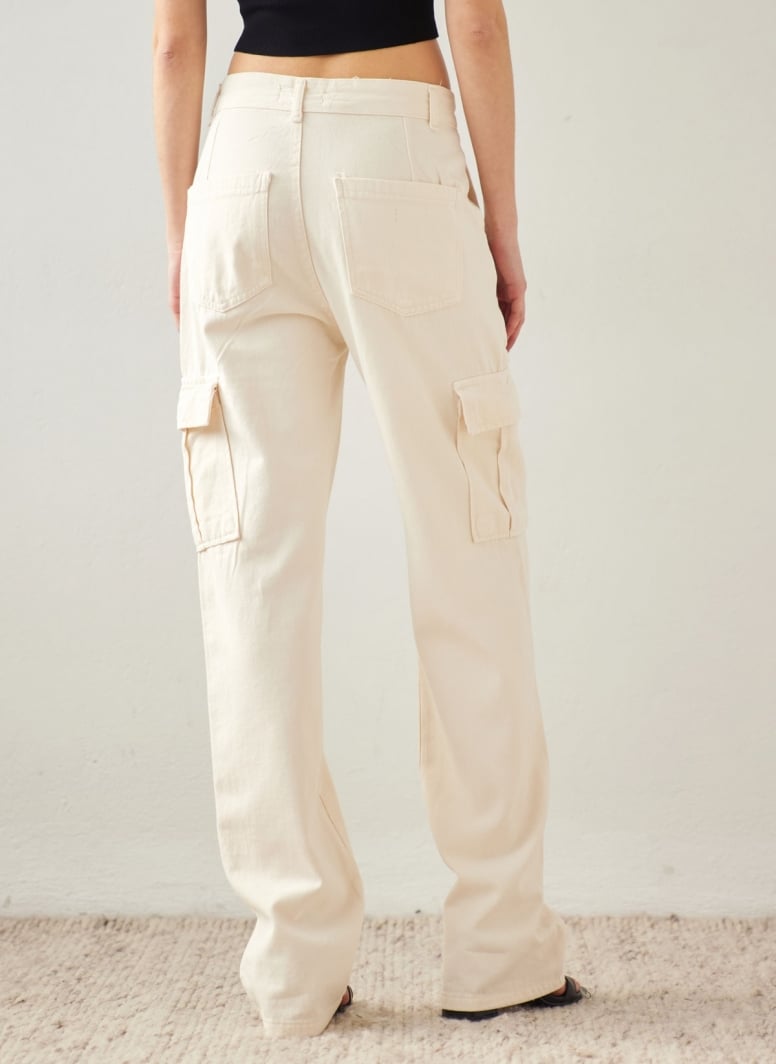 Παντελόνι τζιν cargo wide leg