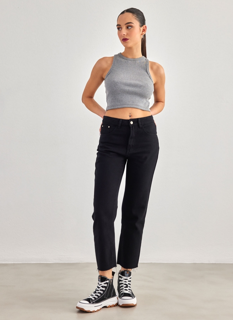 Παντελόνι τζιν mom fit