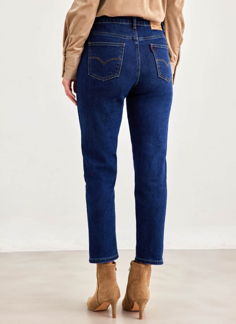 Παντελόνι τζιν regular high waist