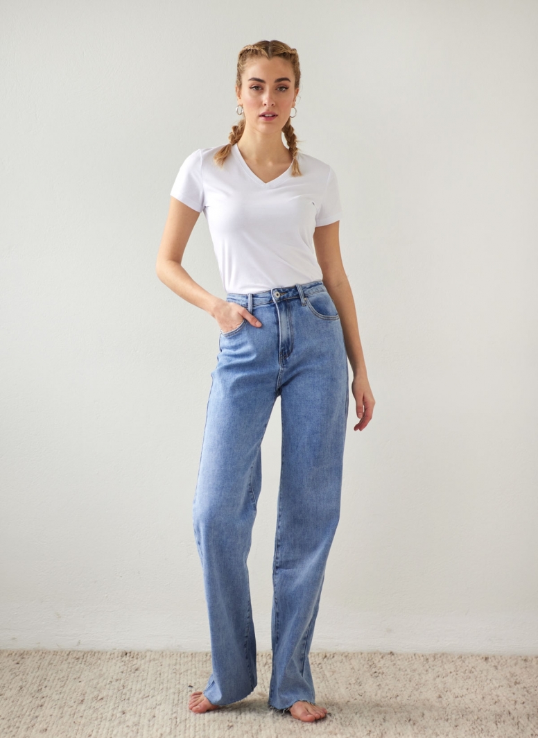 Παντελόνι τζιν wide leg