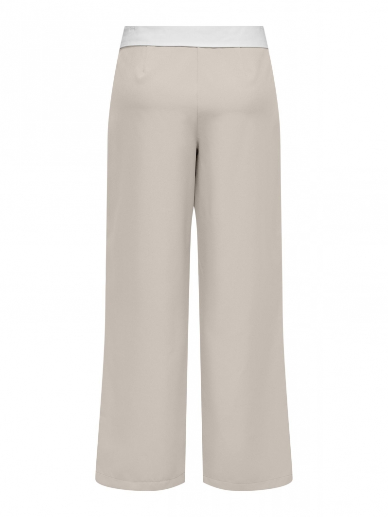 Παντελόνι wide leg με γυριστή μέση ONLY 15311326