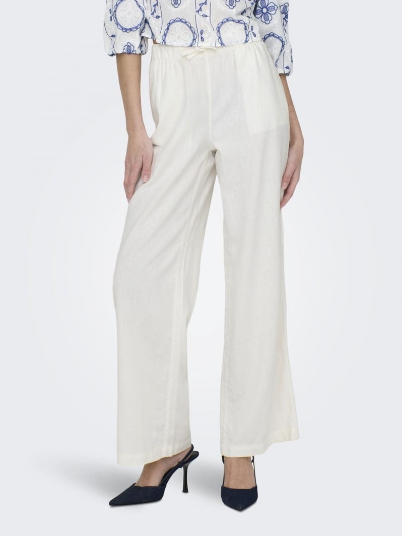 Παντελόνι wide leg με λινό ONLY 15291807