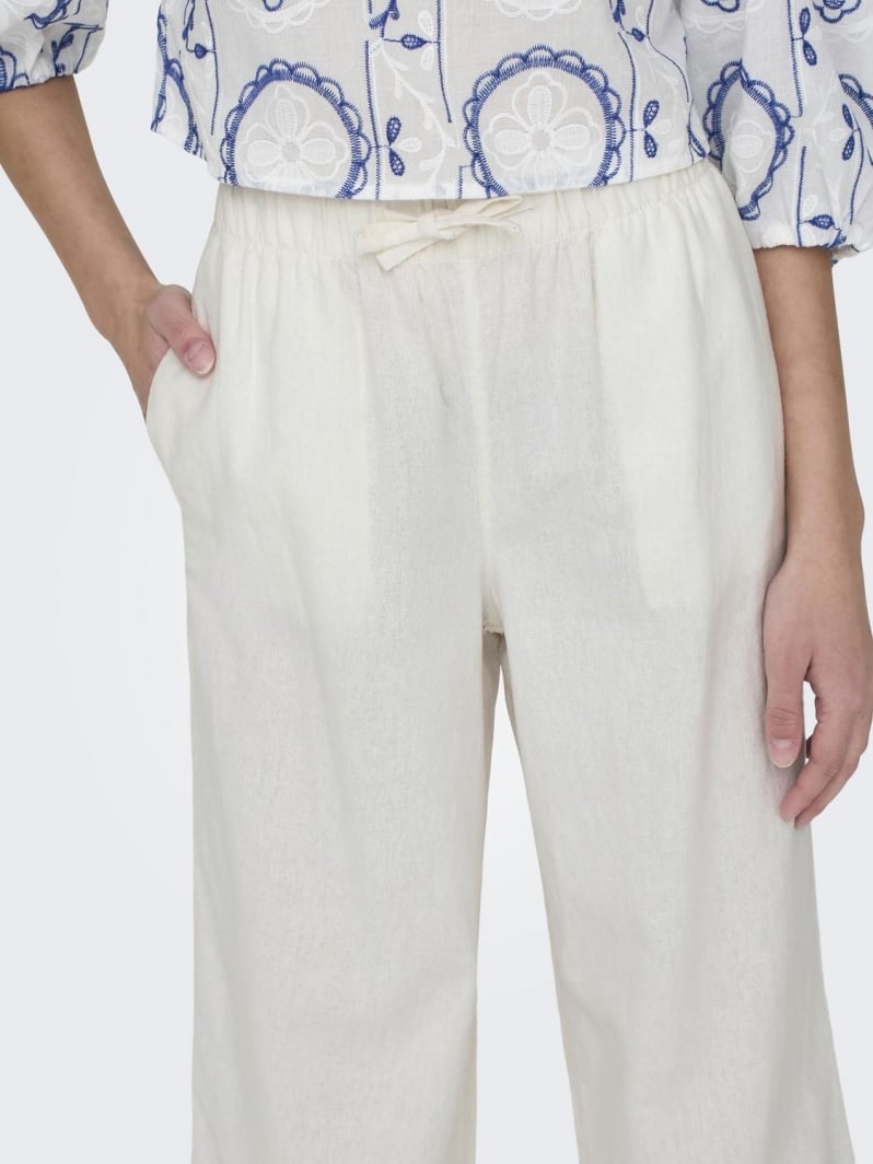 Παντελόνι wide leg με λινό ONLY 15291807