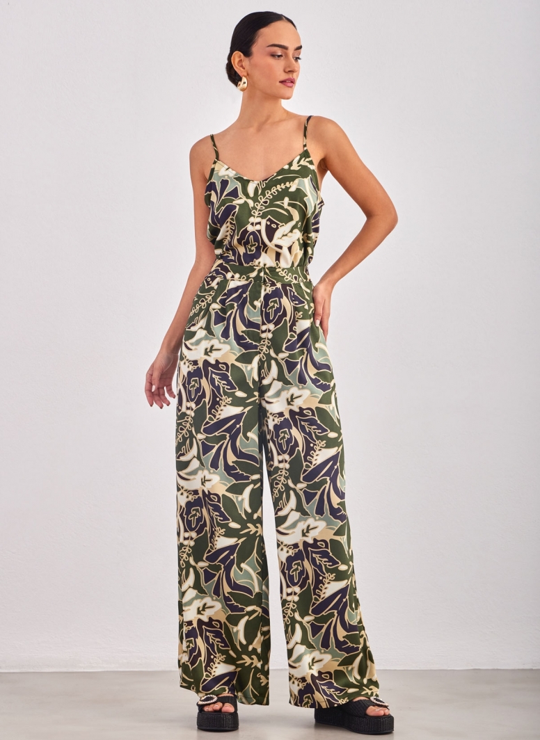 Παντελόνι wide leg σατέν με print ONLY 15315870