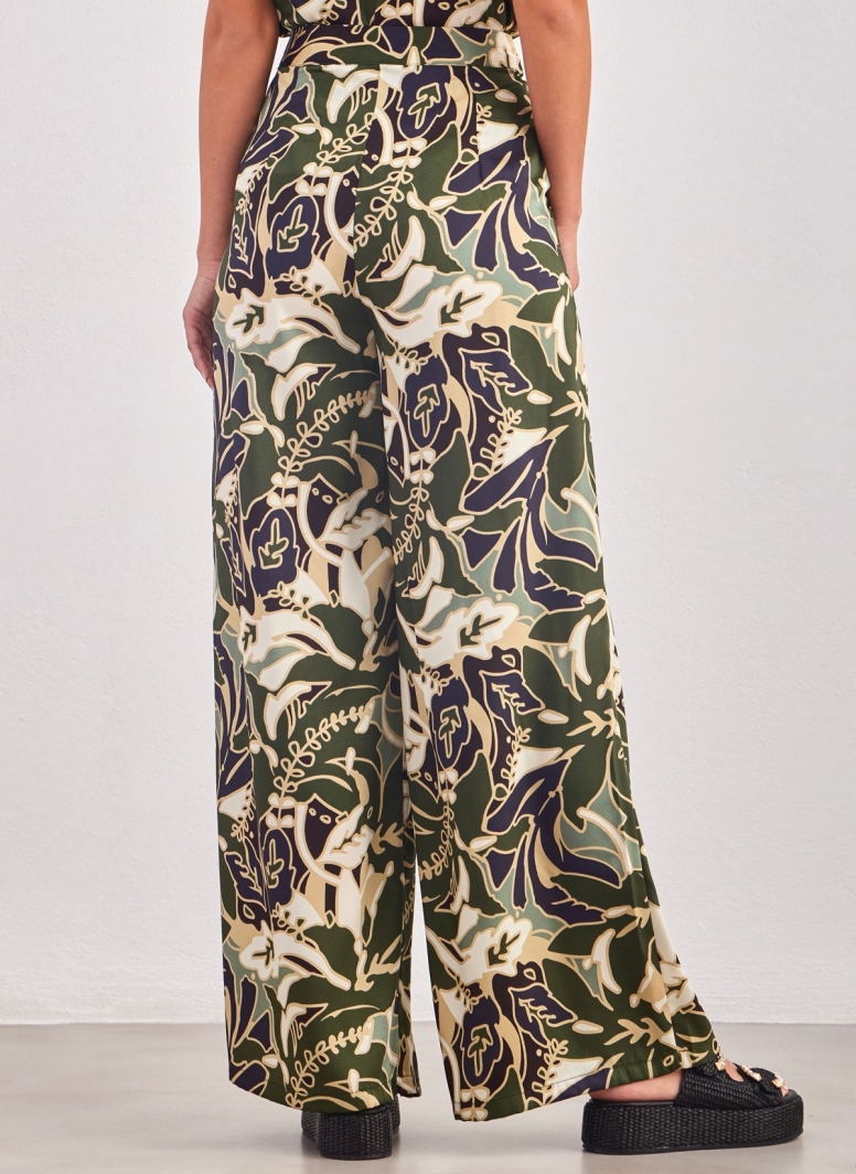 Παντελόνι wide leg σατέν με print ONLY 15315870