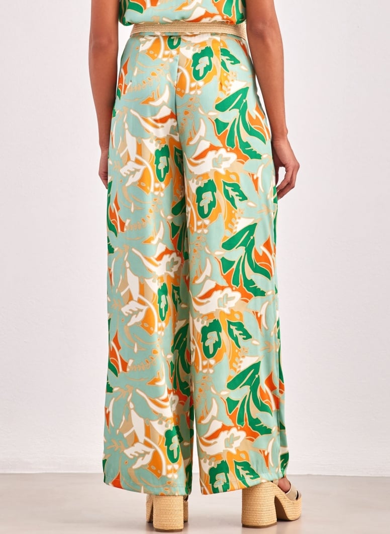 Παντελόνι wide leg σατέν με print ONLY 15315870