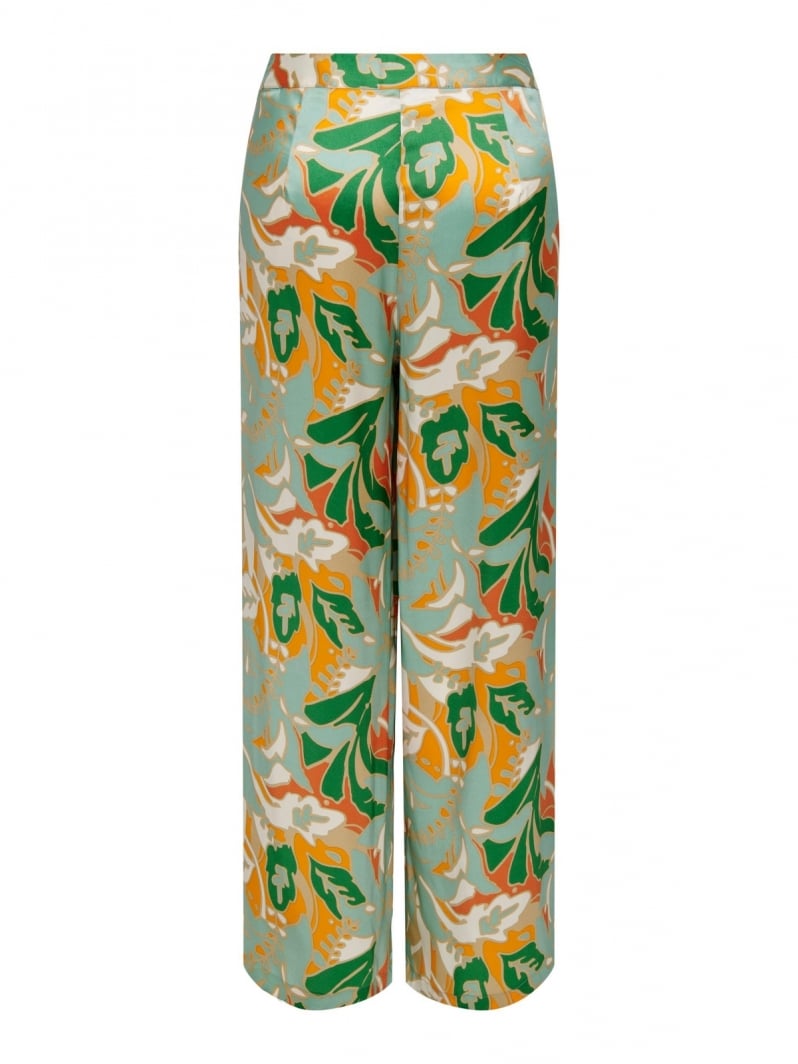 Παντελόνι wide leg σατέν με print ONLY 15315870