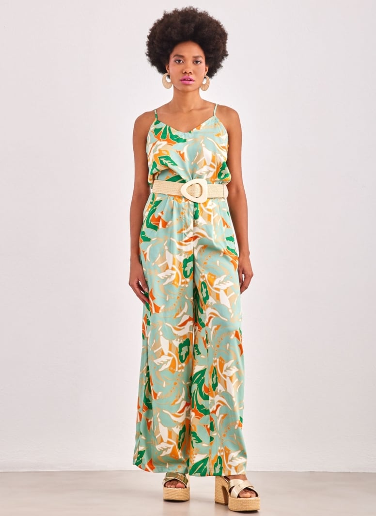 Παντελόνι wide leg σατέν με print ONLY 15315870