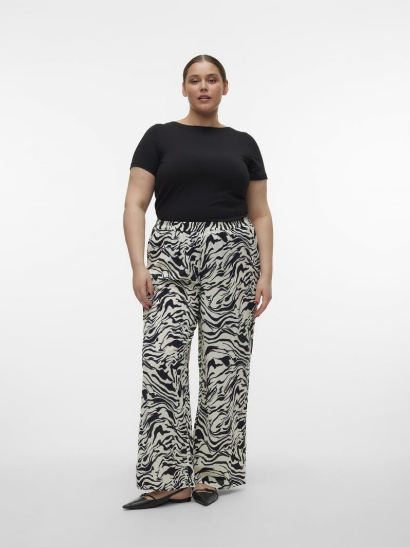 Παντελόνι wide leg υφασμάτινο plus size Vero Moda Curve 10305493