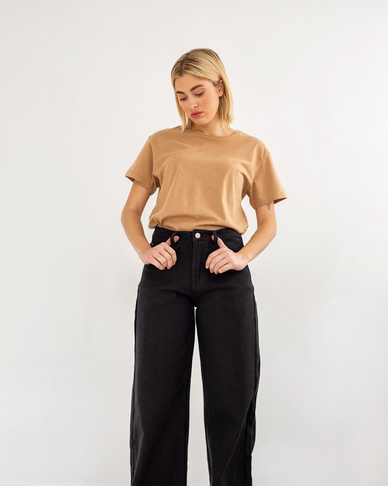 Παντελόνι τζιν wide leg χωρίς ραφές