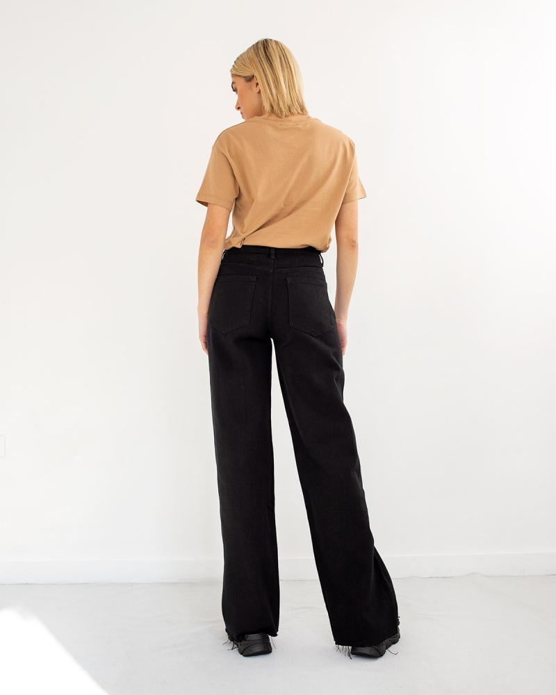 Παντελόνι τζιν wide leg χωρίς ραφές