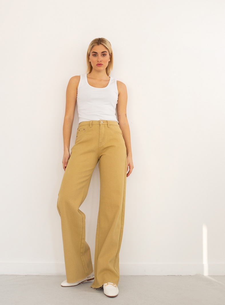 Παντελόνι τζιν wide leg χωρίς ραφές