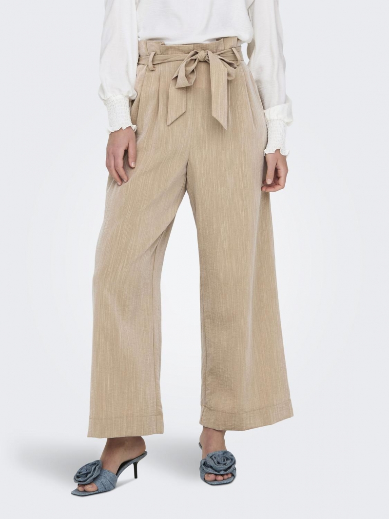 Παντελόνι ζιπ με frilled μέση ONLY