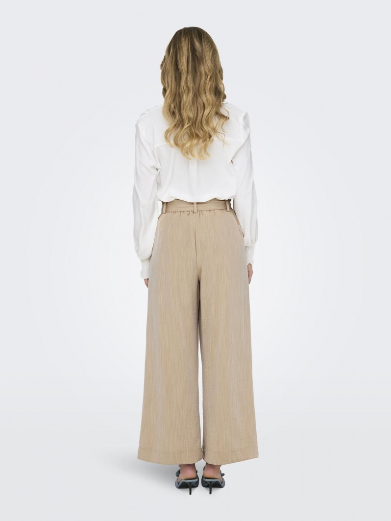 Παντελόνι ζιπ με frilled μέση ONLY