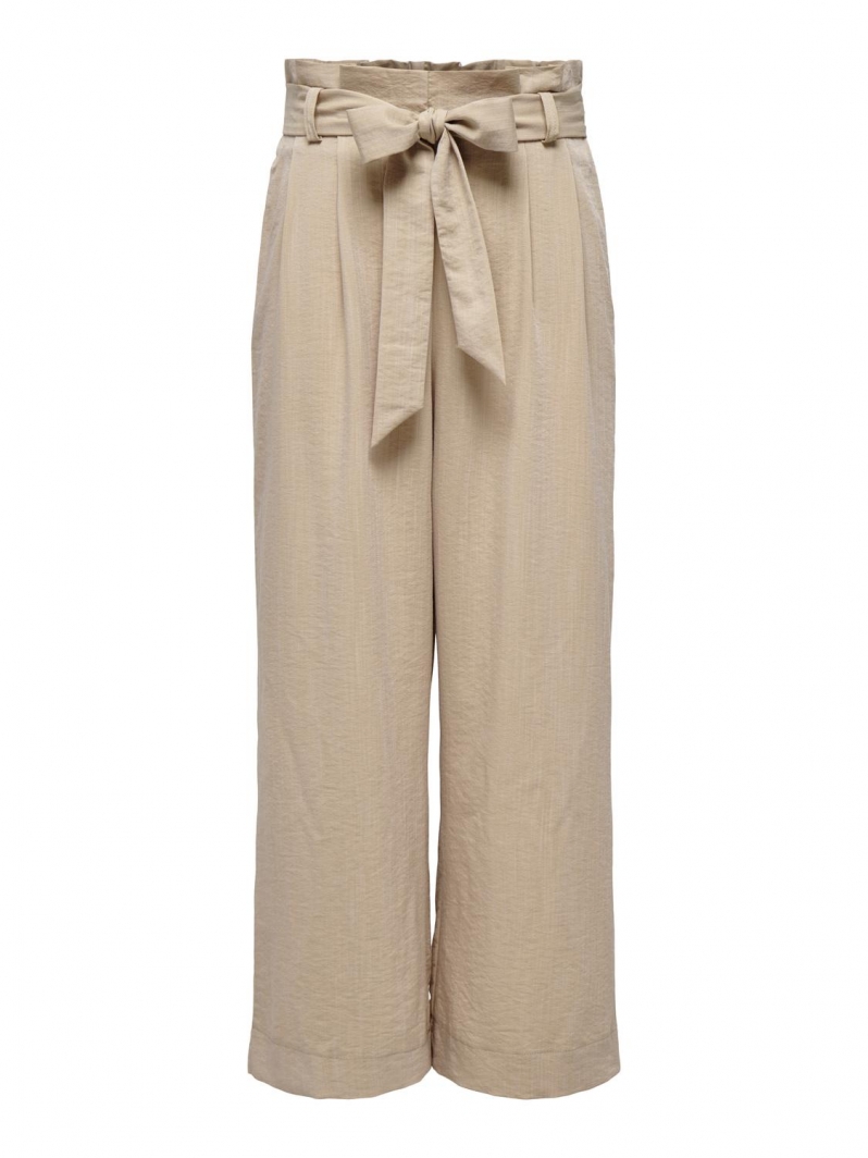 Παντελόνι ζιπ με frilled μέση ONLY