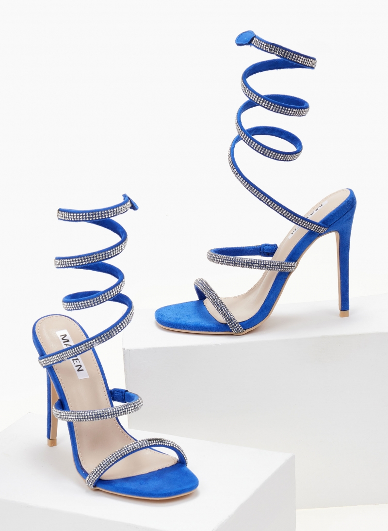 Πέδιλα lace up με στρας