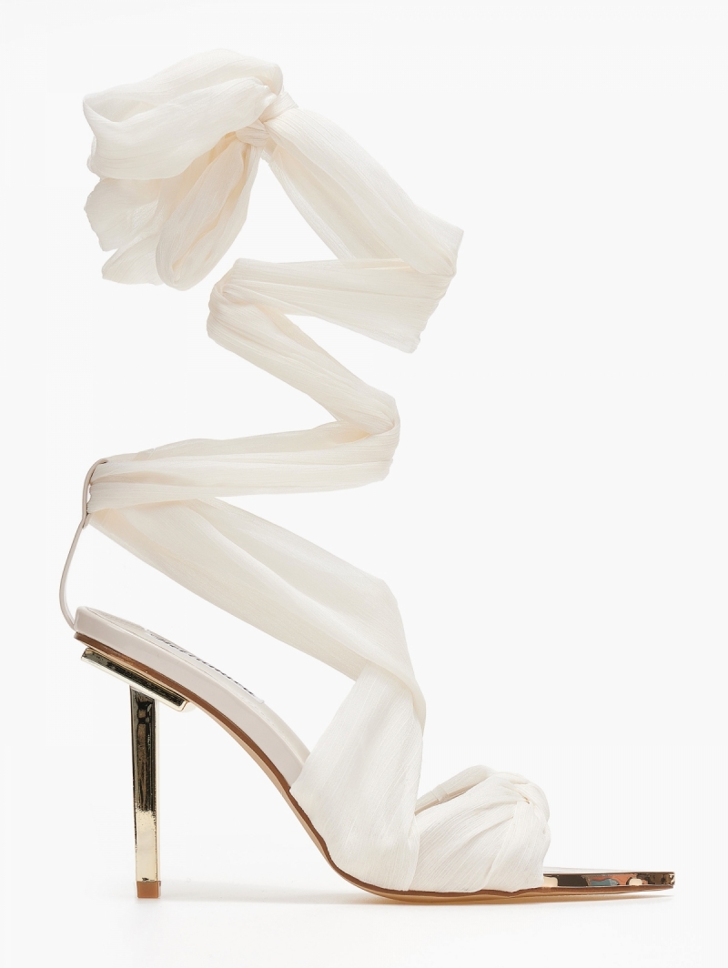 Πέδιλα lace up με κορδέλα