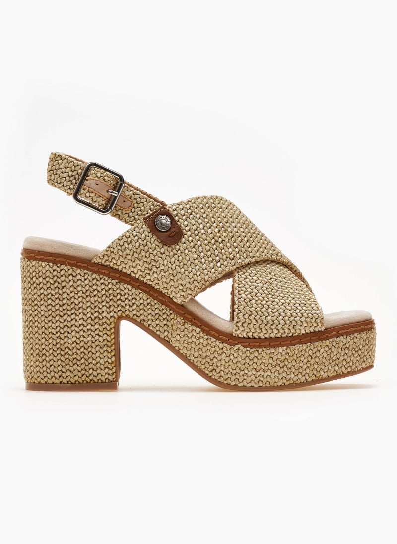 Πέδιλα platforms από ψάθα Refresh 171790