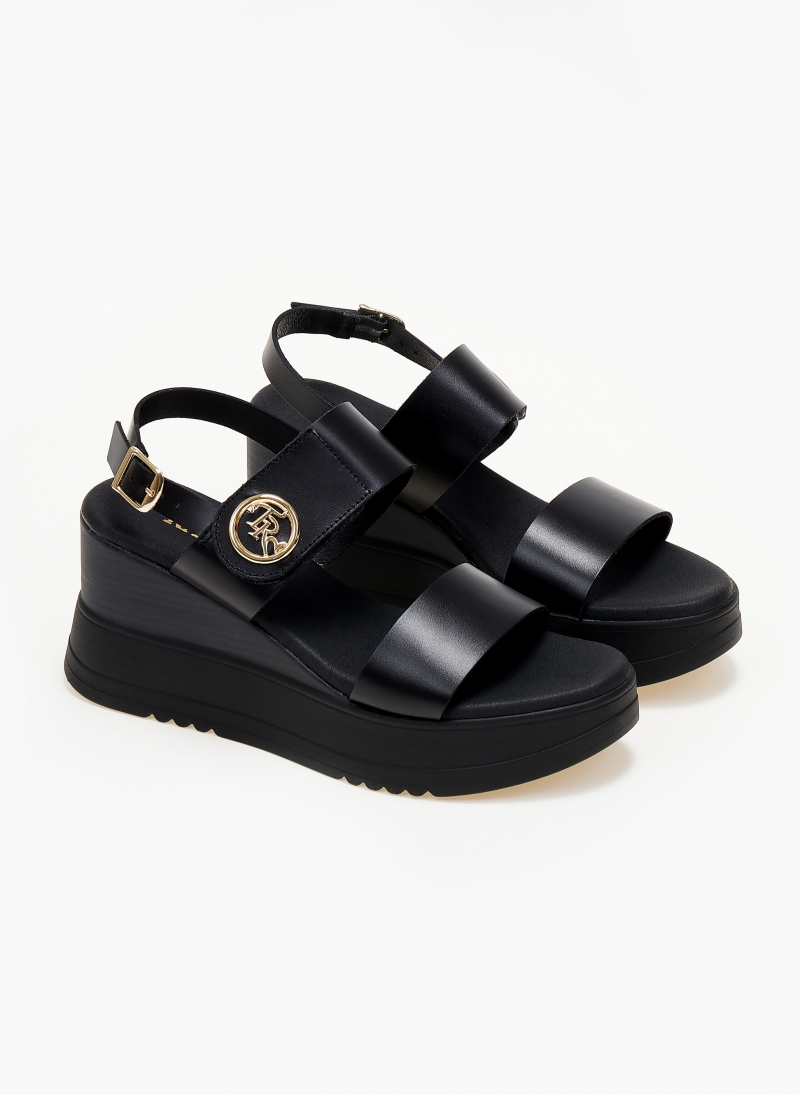 Πλατφόρμες δερμάτινες με velcro Ragazza 0393