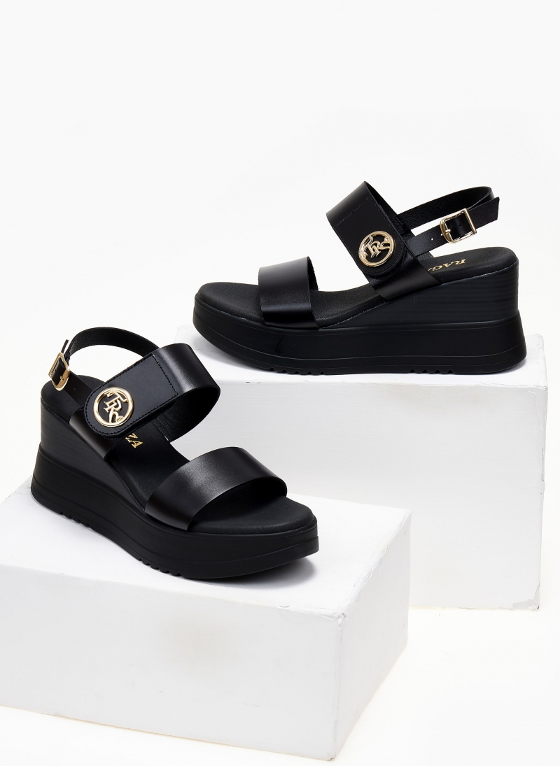 Πλατφόρμες δερμάτινες με velcro Ragazza 0393