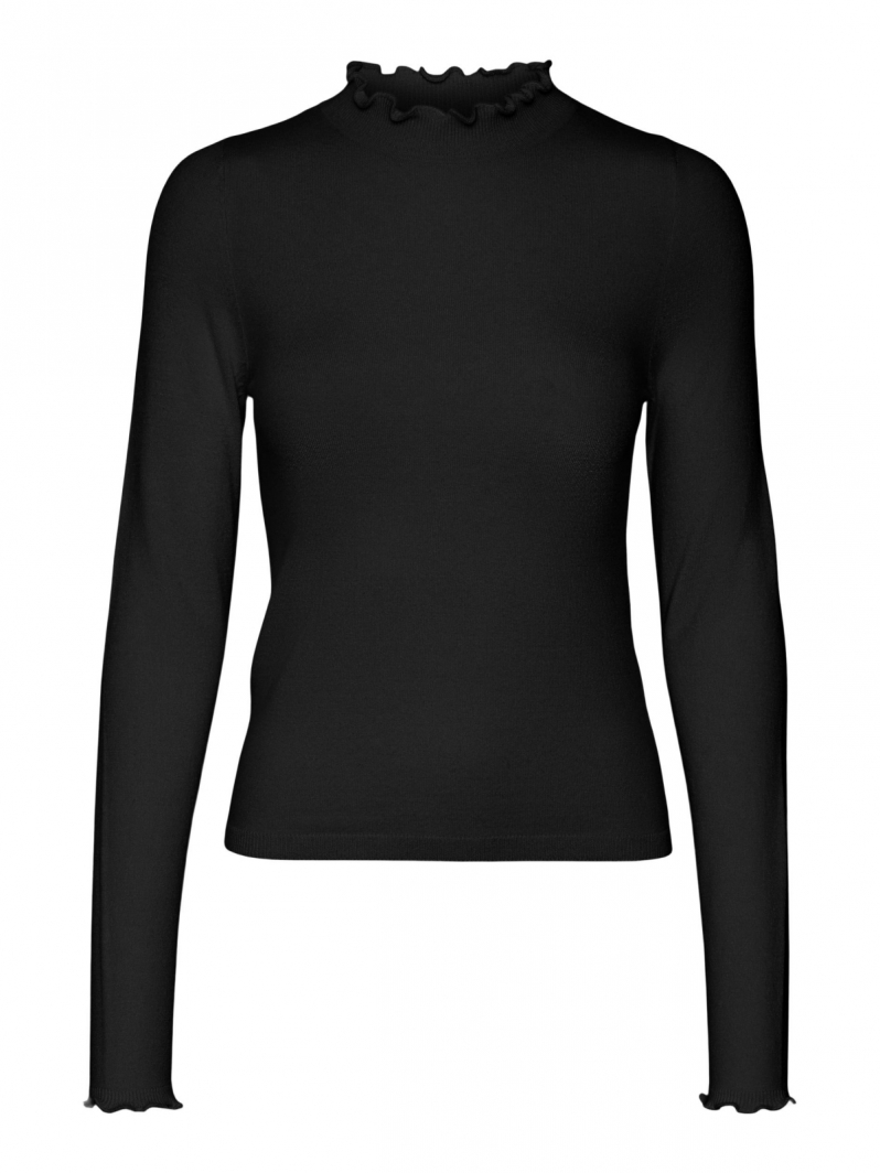 Πλεκτή μπλούζα με frilled γιακά Vero Moda 10297854