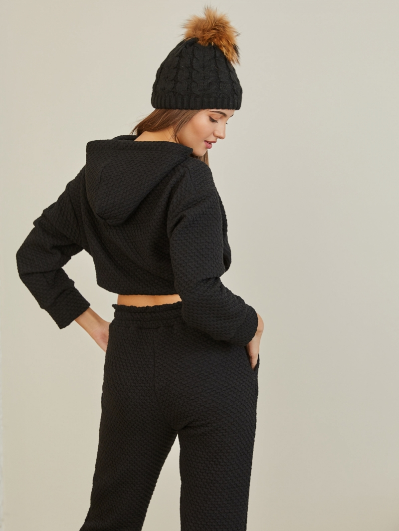 Πλεκτός σκούφος με fleece επένδυση