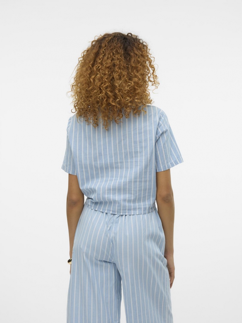 Πουκάμισο cropped με ρίγες Vero Moda 10309722