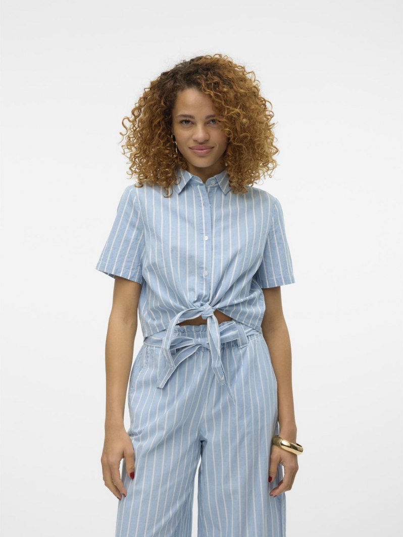 Πουκάμισο cropped με ρίγες Vero Moda 10309722