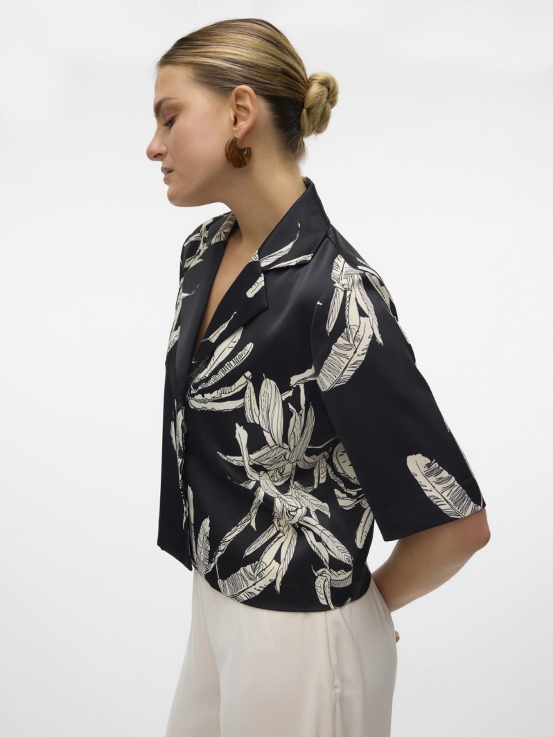 Πουκάμισο σατέν crop AWARE by VERO MODA 10307628