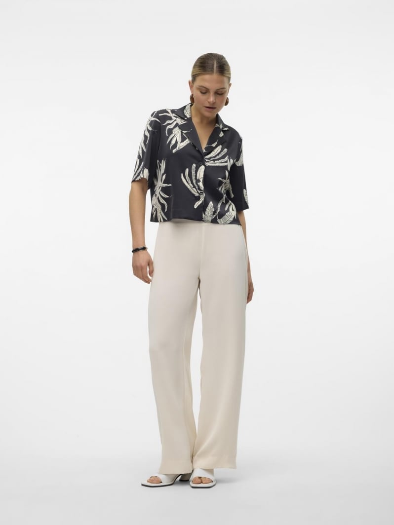 Πουκάμισο σατέν crop AWARE by VERO MODA 10307628