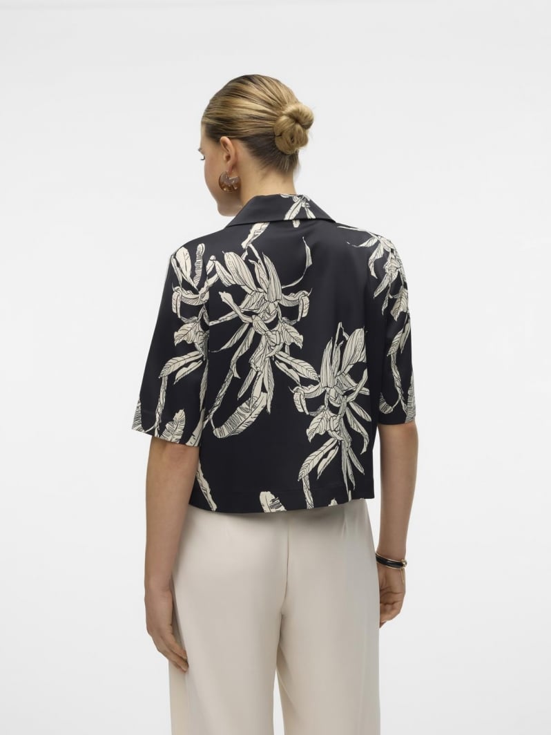 Πουκάμισο σατέν crop AWARE by VERO MODA 10307628