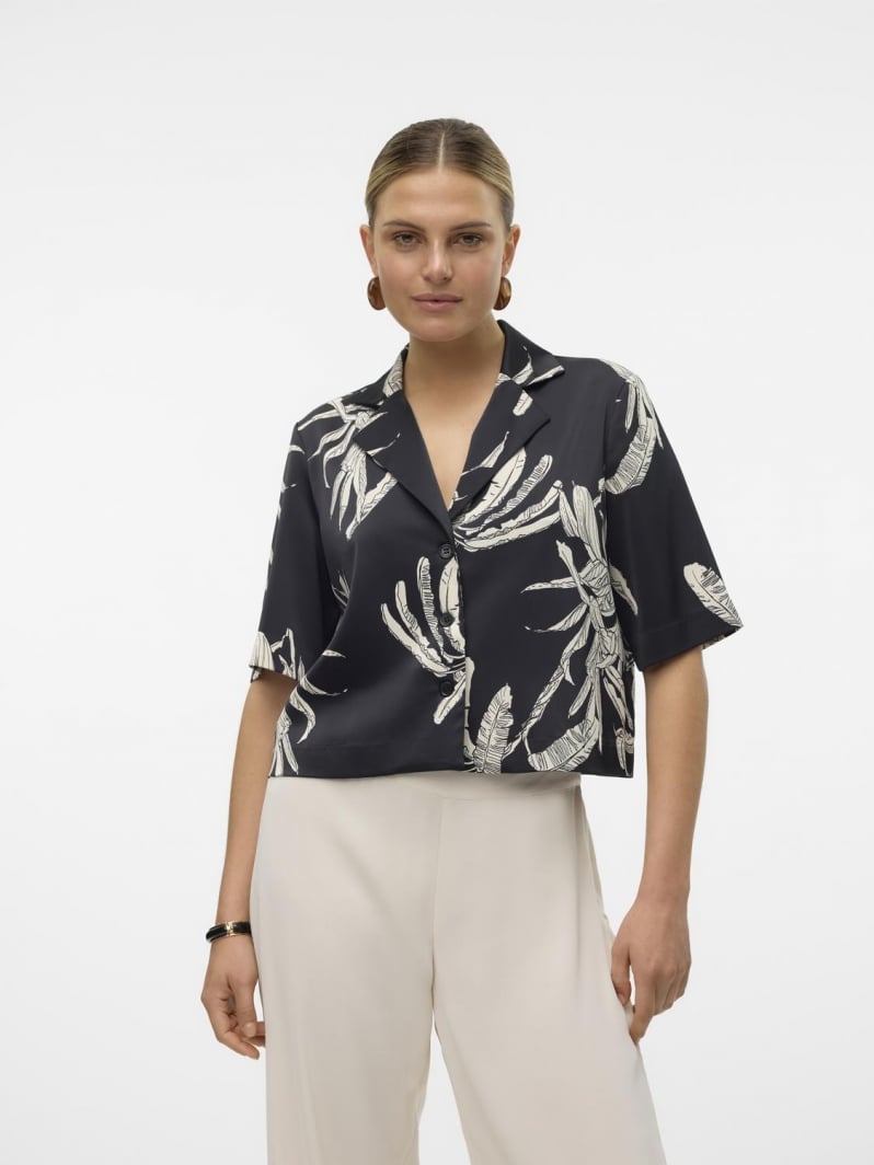 Πουκάμισο σατέν crop AWARE by VERO MODA 10307628