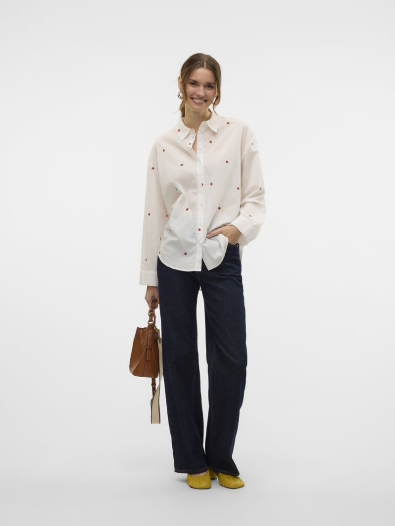 Πουκάμισο σε άνετη γραμμή με φράουλες Vero Moda 10324629