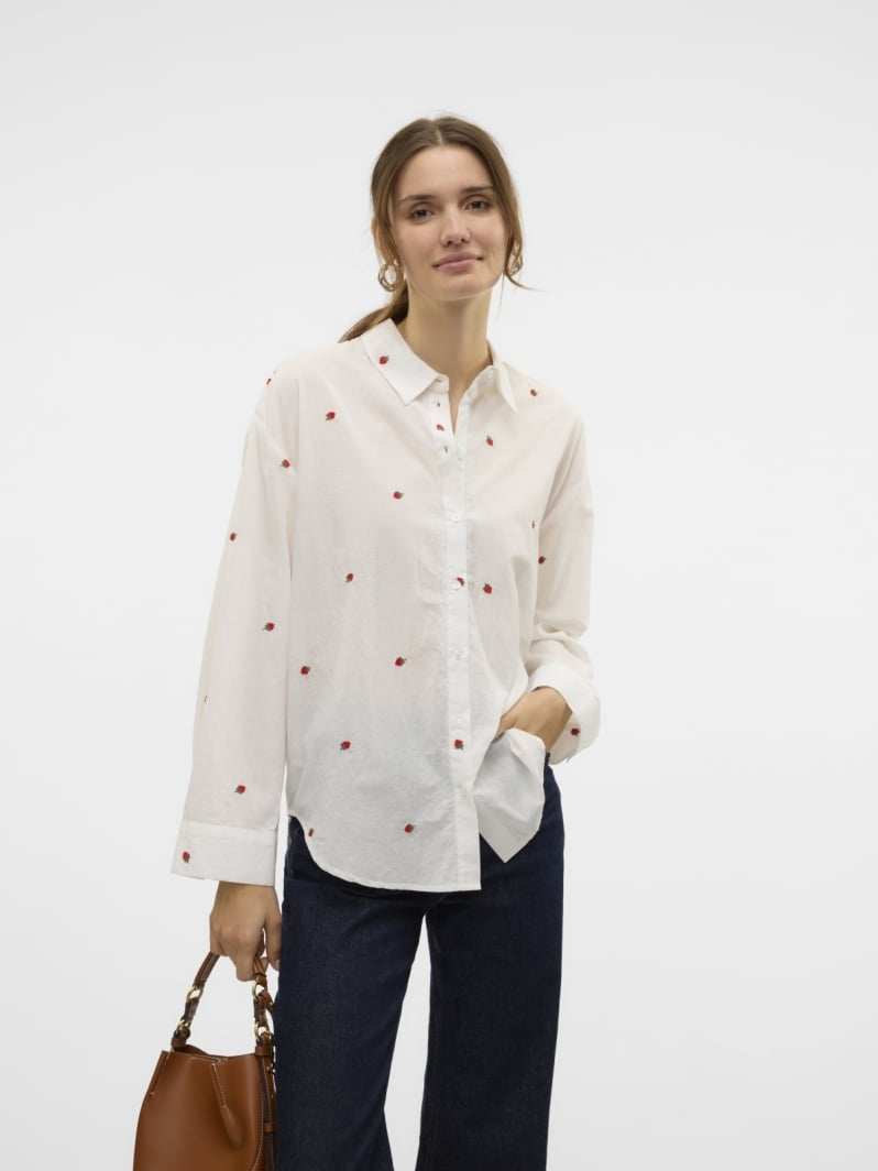 Πουκάμισο σε άνετη γραμμή με φράουλες Vero Moda 10324629