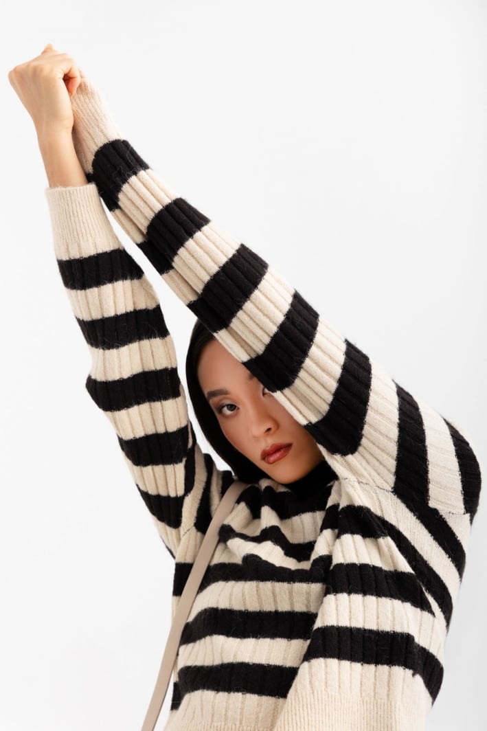 Πουλόβερ με φαρδιές ρίγες Vero Moda 10310901