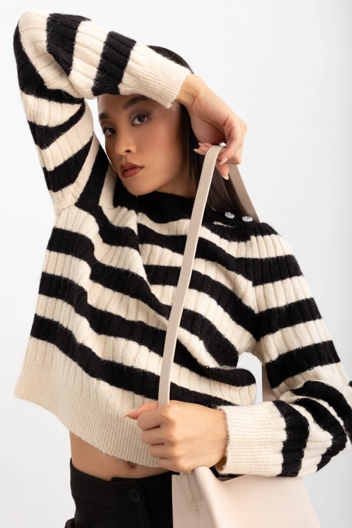 Πουλόβερ με φαρδιές ρίγες Vero Moda 10310901