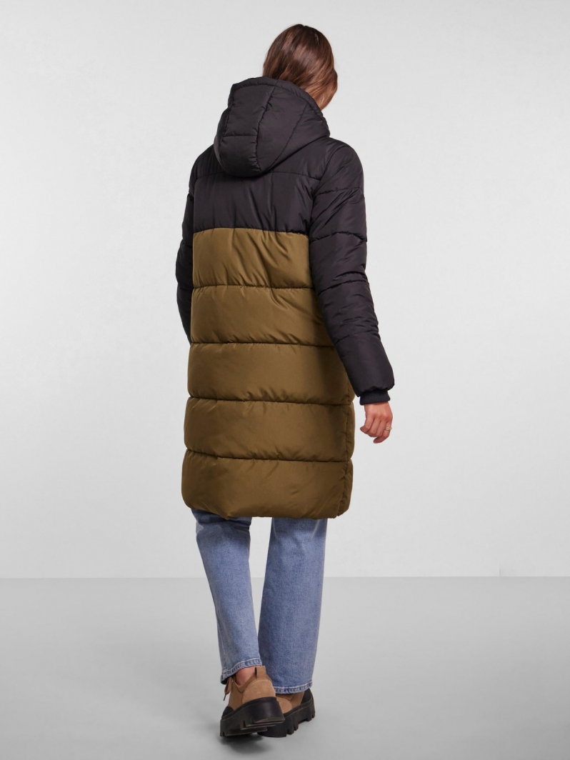 Puffer μπουφάν με κουκούλα και διχρωμία Pieces 17131176