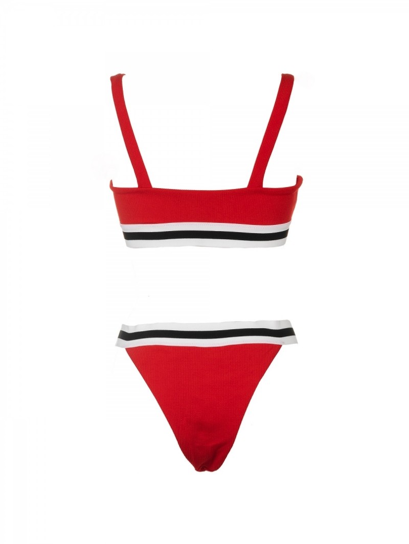 Ριπ bikini με μπουστάκι και λάστιχο με ρίγα