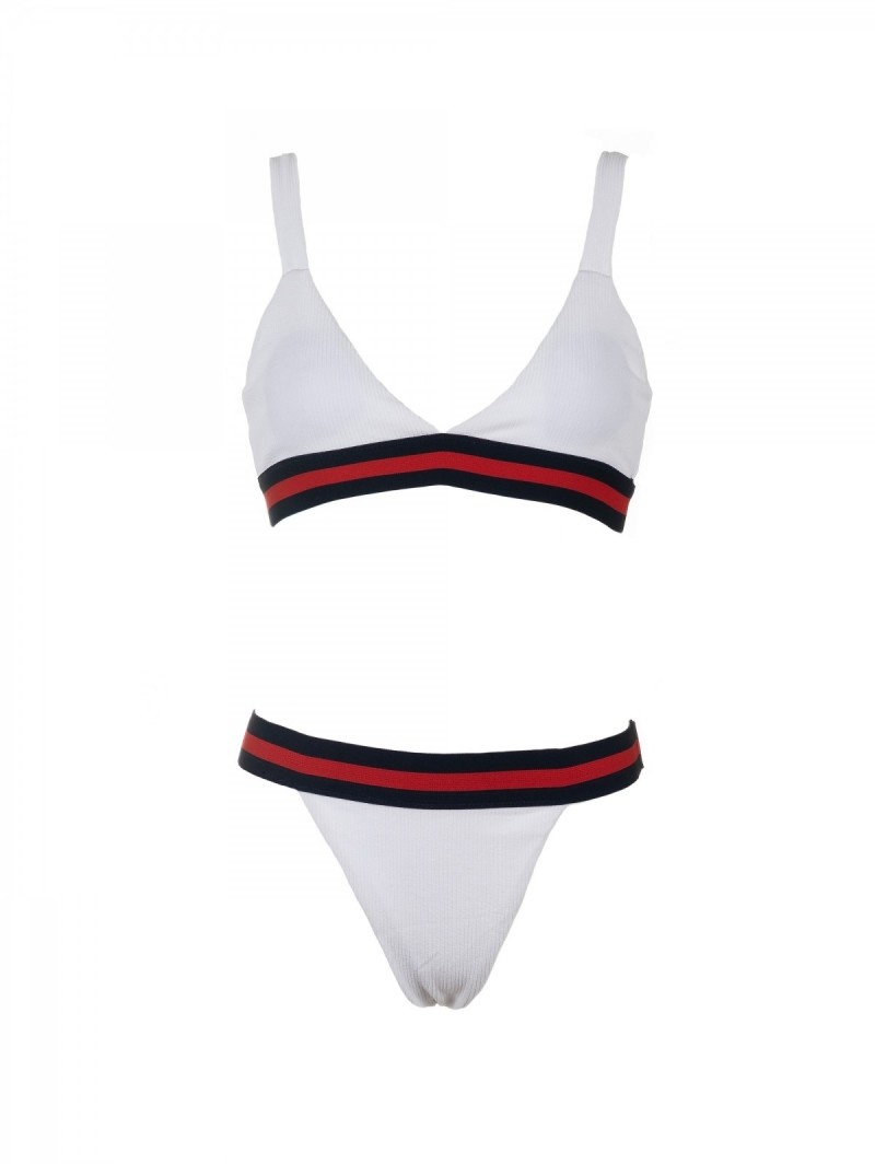 Ριπ bikini με μπουστάκι και λάστιχο με ρίγα