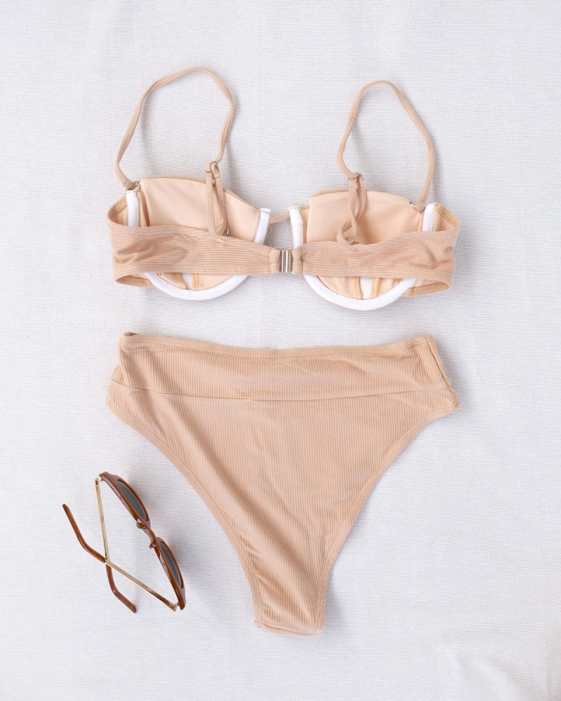 Ριπ ψηλόμεσο bikini με μπανέλα