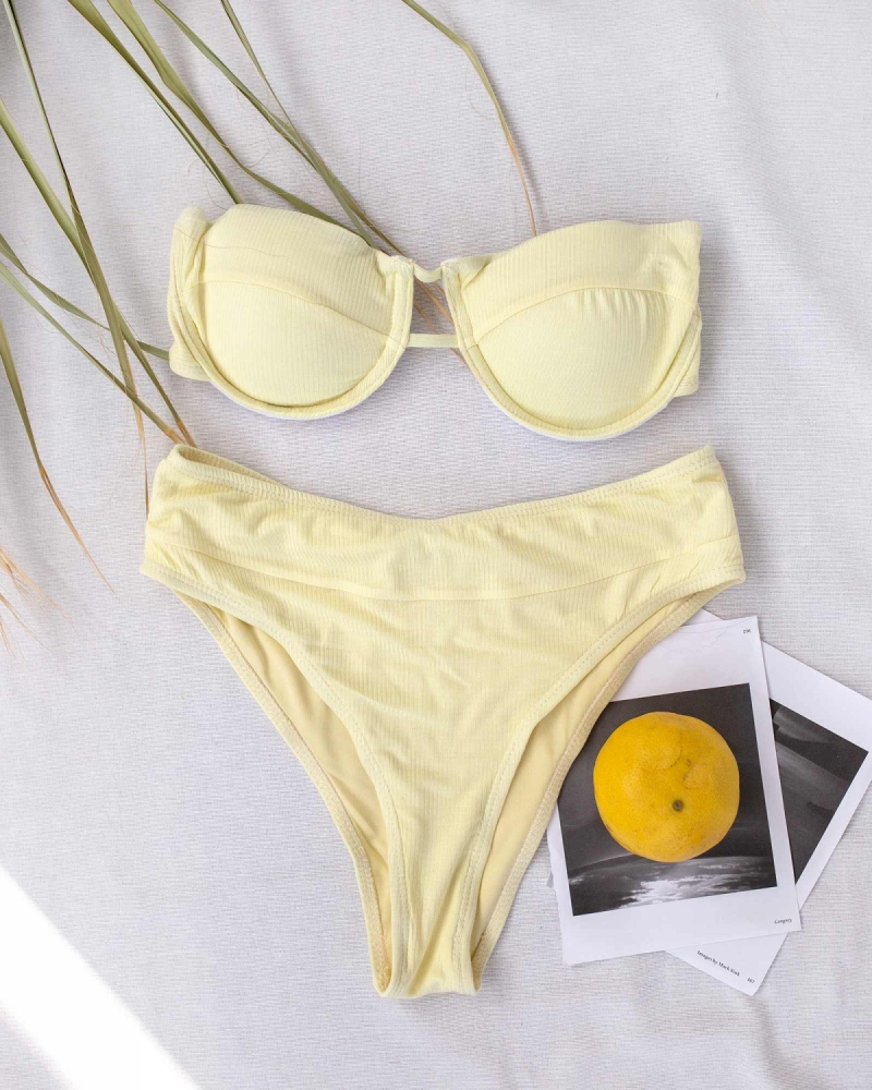 Ριπ ψηλόμεσο bikini με μπανέλα