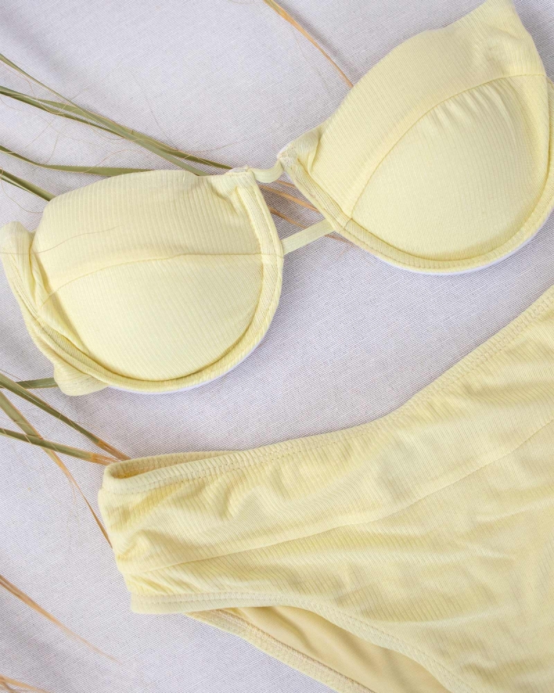 Ριπ ψηλόμεσο bikini με μπανέλα