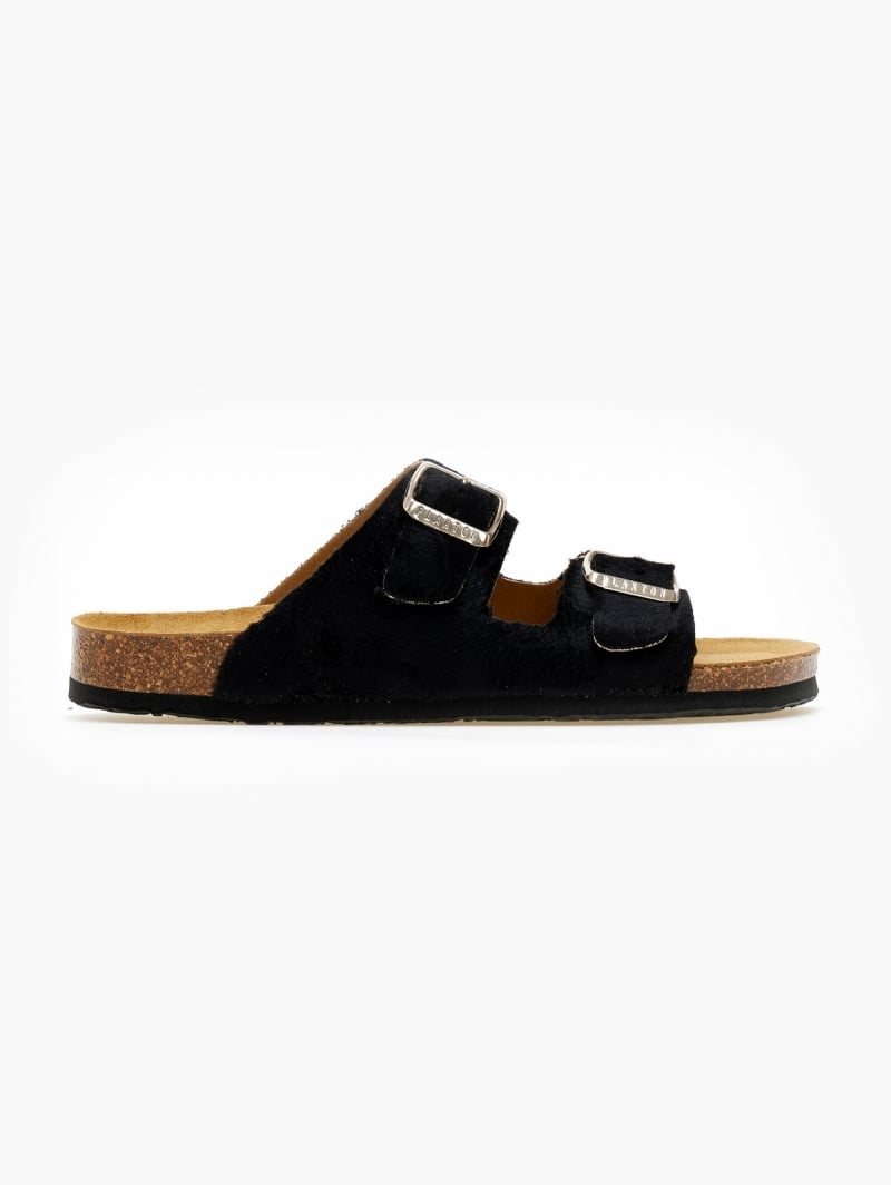 Σανδάλια ανατομικά από συνθετικό ponyskin Plakton 180010